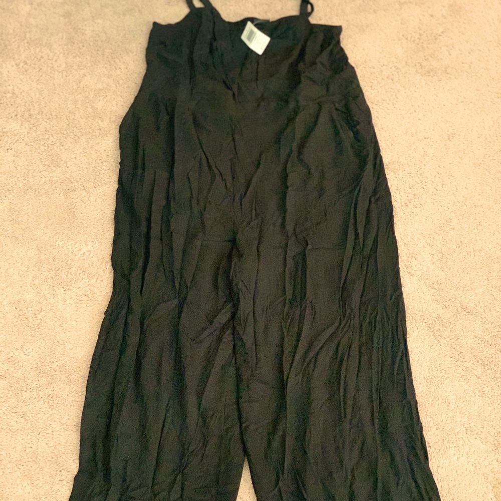 Black spaghetti strap jumpsuit